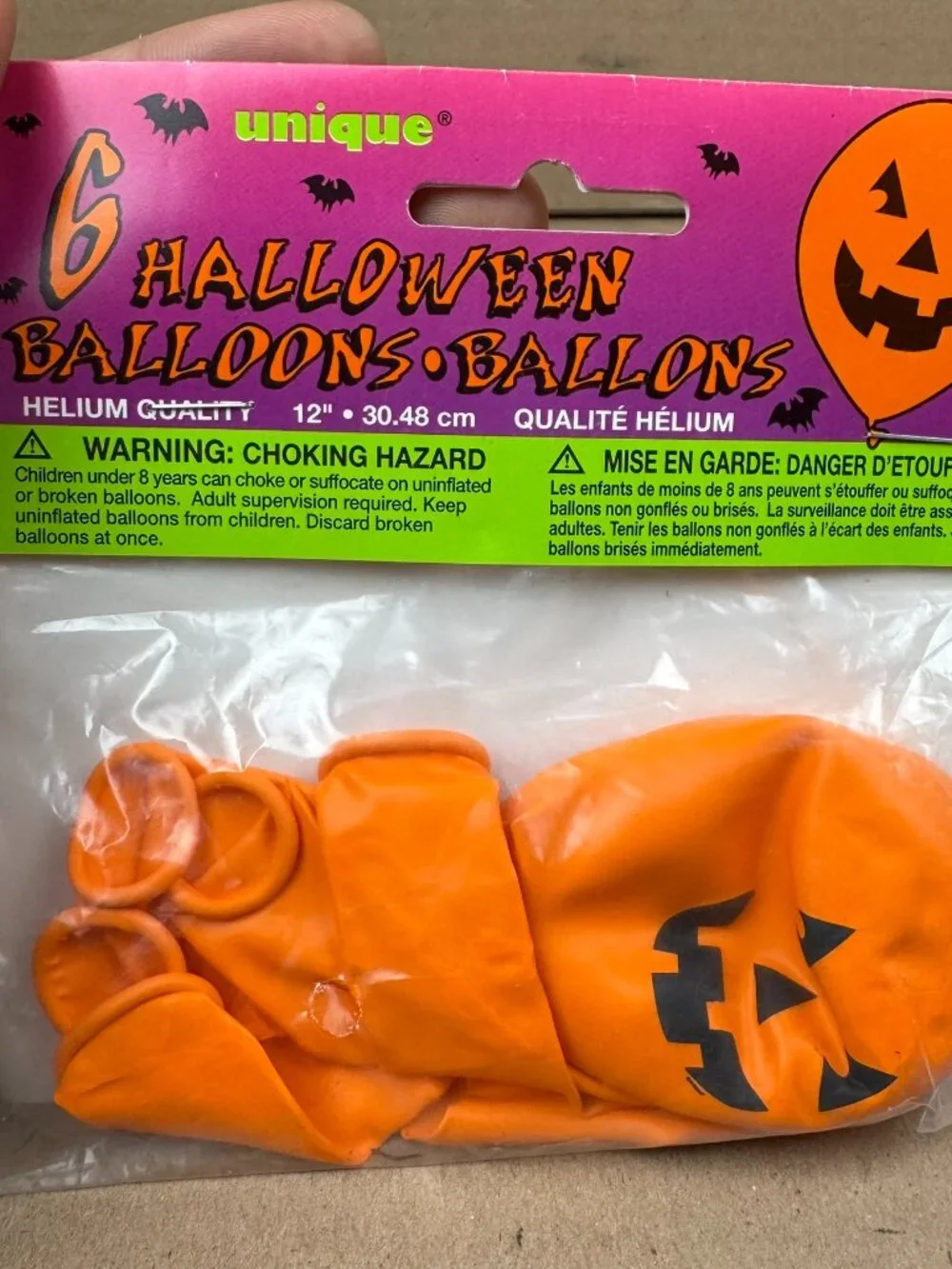 Unique Industries 6ct Halloween Jack-O'-Lantern Balloons 12